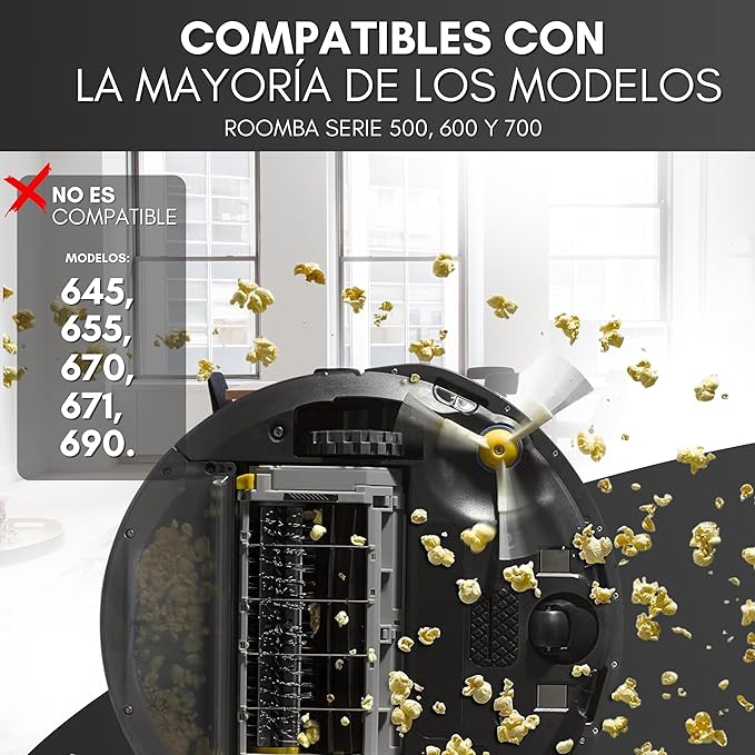 Cepillos laterales para Roomba (pack 4 + tornillos) – repuesto original