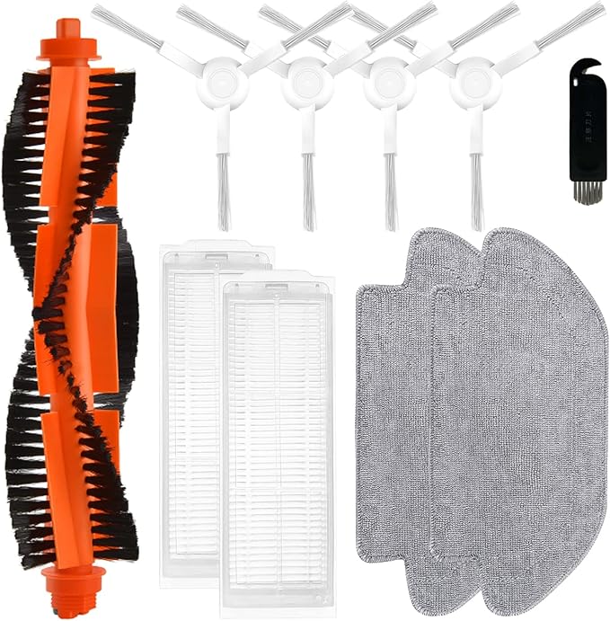 Recambios robot aspirador – detalle de filtro HEPA y cepillo lateral